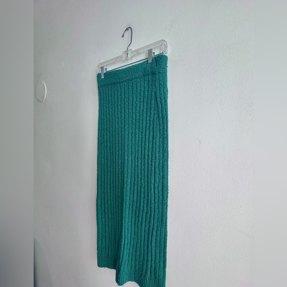 Free People Kelly Green Ribbed Sweater Maxi Skirt - Picture 2 of 8